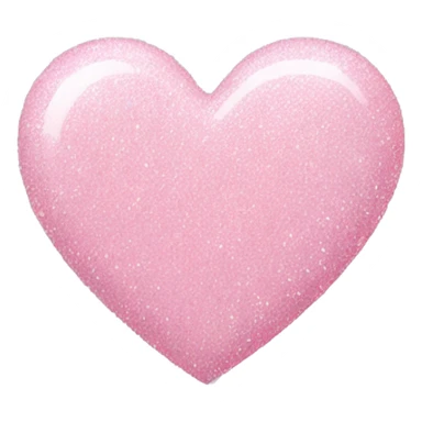 Pastel pink glitter heart sticker