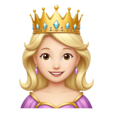 Princesa hada con corona con la palabra Queen sticker