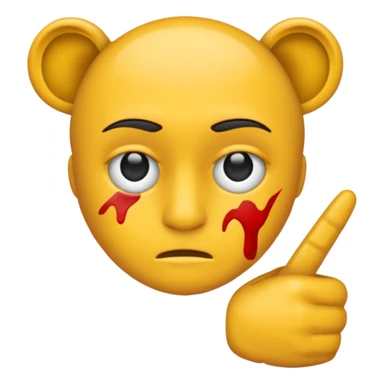 Je veux un emoji représentant Hitler il porte une moustache très carré de plus il a le bras en lair au niveau du nez visant le ciel sticker