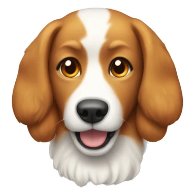 Dog with light ginger colored ears and white fur sticker
