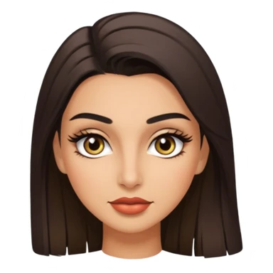 Long lashes brows in fleek hot lady sticker