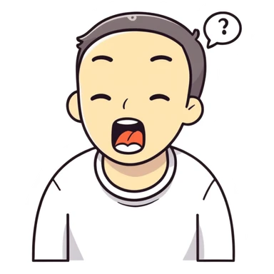 man choking himself jokingly  sticker