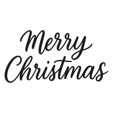 Merry christmas text, remove background sticker