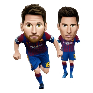 Messi abrazando a cristiano ronaldo sticker