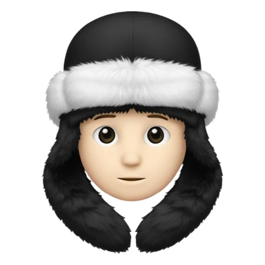 A blank Black ushanka hat sticker