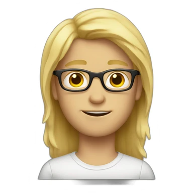 Boy With blond hair and glasses sticker