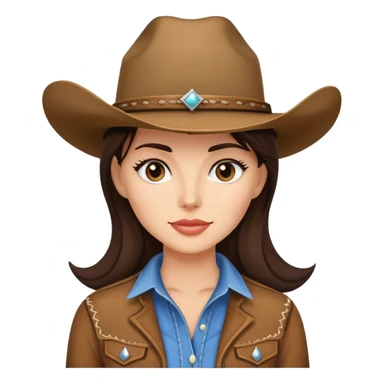 backward cowgirl brunette sticker