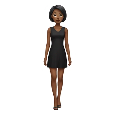 Black short dress sticker