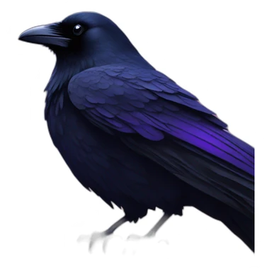 raven in galaxy sticker