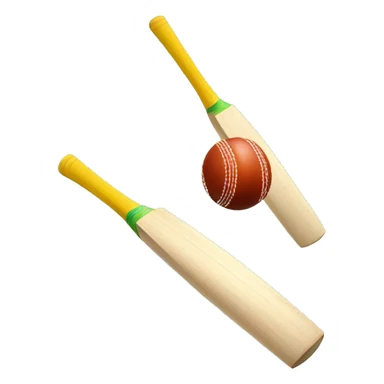 cricket bat and ball sticker