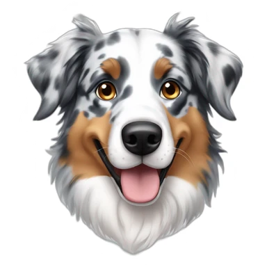 dog australian shepard blue merle sticker