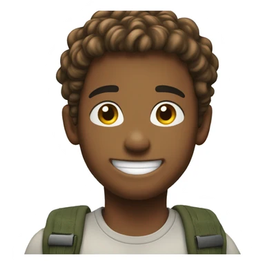 smiling hair boys in outdoor setting sticker