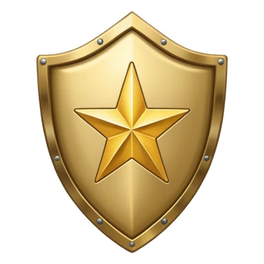 a shield with a star in it sticker