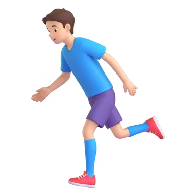 a boy passing a ball sticker