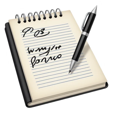 a paper manuscript that is a screenplay with a ballpoint pen sticker