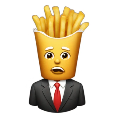 Donald Trump avec des frite sticker