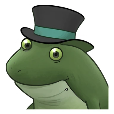 Shark with a top hat sticker