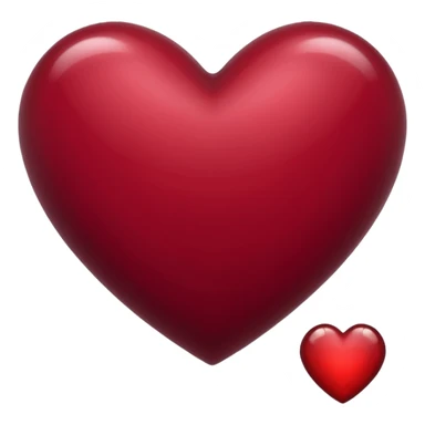 Bordeaux heart sticker