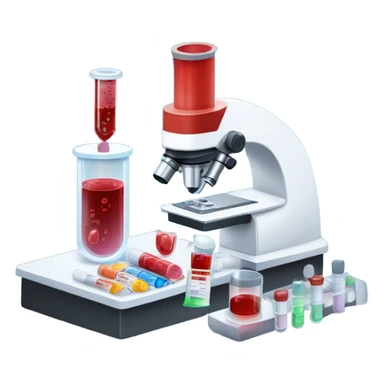 blood test in lab sticker