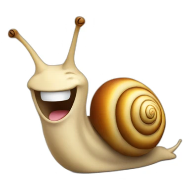 Snail bursting out laughing sticker