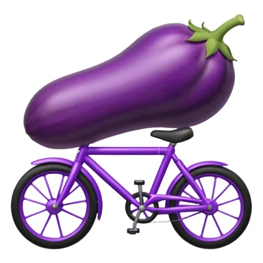 Egg plant on bike sticker