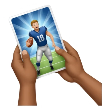 hand opening football card packs in madden sticker