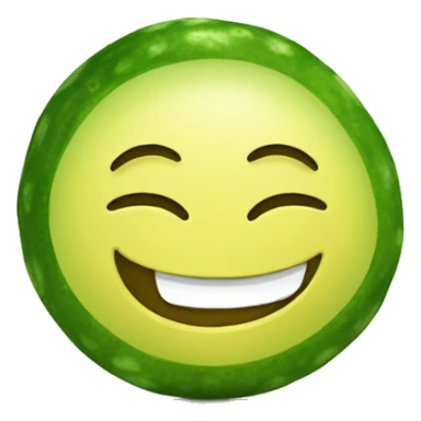 Smiley relaxing wearing cucumbers sticker