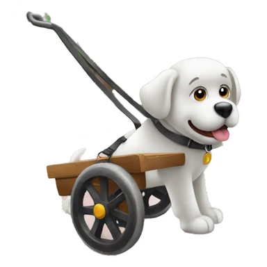 perro en silla de ruedas sticker