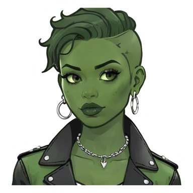 dark beauty with piercings sticker