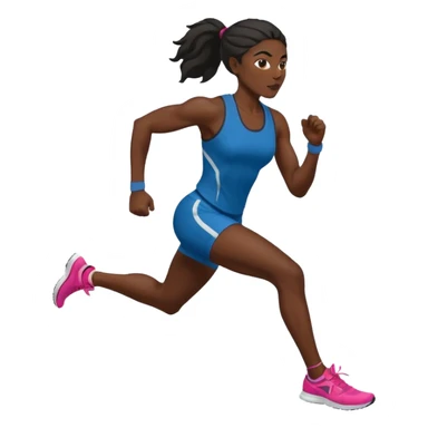 black woman runner sticker