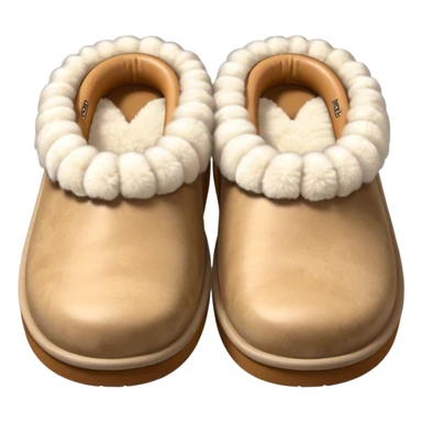 A pair of beige UGG slippers  sticker