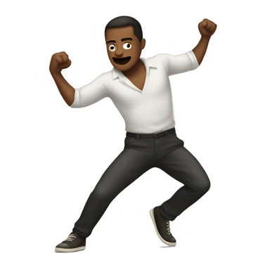 dancing man punching his arms down sticker