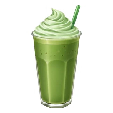 an iced matcha latte with no whip cream on top sticker