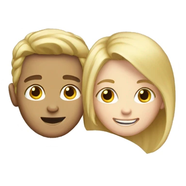 blond hair boy with fair hair girl sticker