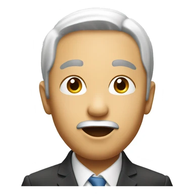 Asia head with amazement look sticker