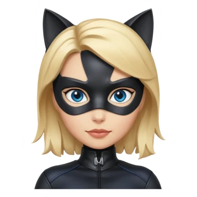 Catwoman with blonde hair and blue eyes sticker