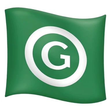 Bandera verde con blanco y verde que diga AGC sticker