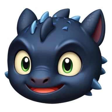 Emoj di night fury sticker