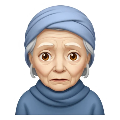 very sick very old woman with fever sticker