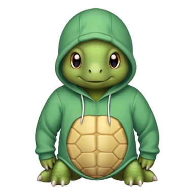 turtle wearing a hoodie sticker