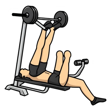 person doing leg press exercise sticker
