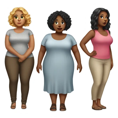 five women plus size sticker