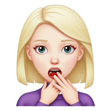 white girl choking self out sticker