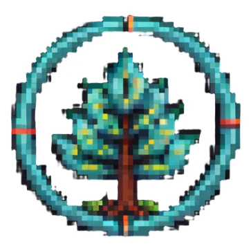 abstract learning symbol, minimal geometric design representing knowledge and growth, simple pixel art sticker