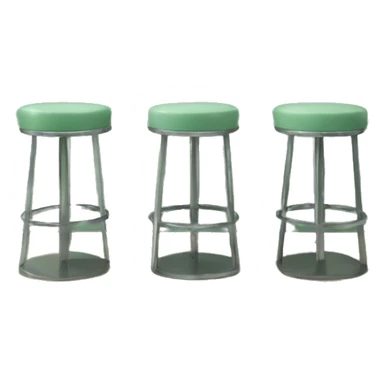 Realistic front facing mint green kitchen counter bar. sticker