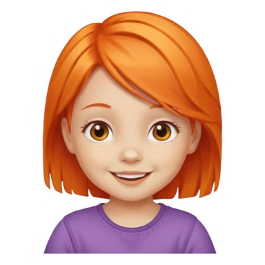 girl baby with orange hair sticker