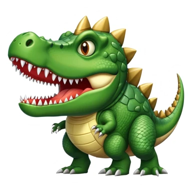 A hybrid creature that's part bomb, part dinosaur, and part crocodile sticker