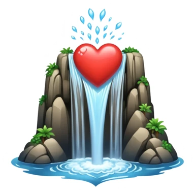 heart shaped - watterfall sticker