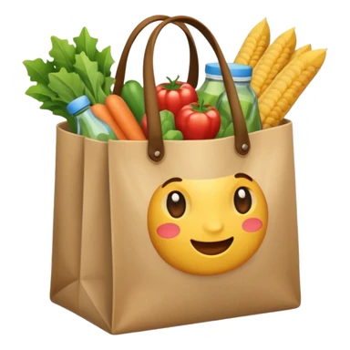 groceries in a bag sticker