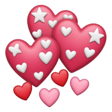 estrellas con corazones pequeños de IPHONE PERO BLANCOS Y ROSAS sticker